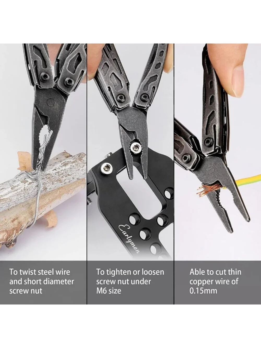 Compact EDC Keychain Multitool & Mini Pocket Knife - Versatile Dark Tool for